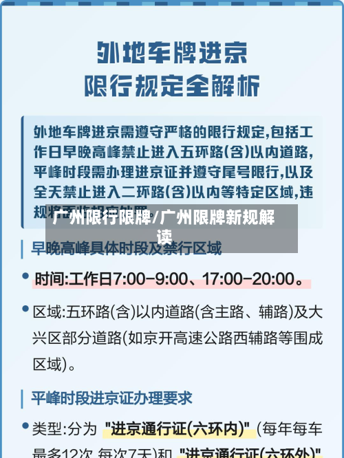 广州限行限牌/广州限牌新规解读