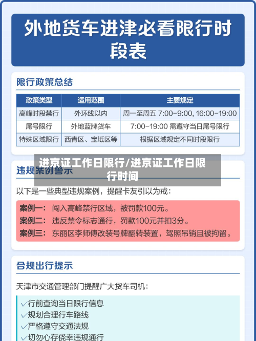 进京证工作日限行/进京证工作日限行时间