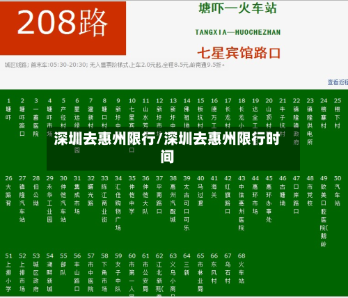 深圳去惠州限行/深圳去惠州限行时间-第3张图片