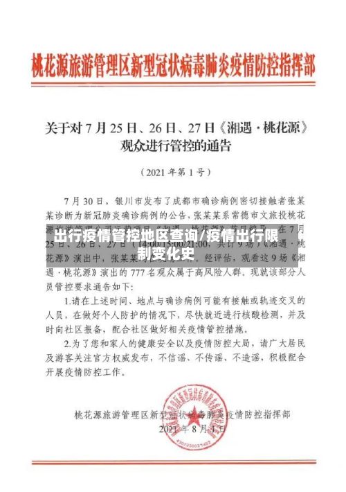 出行疫情管控地区查询/疫情出行限制变化史