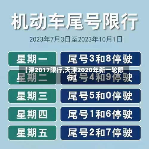 【津2017限行,天津2020年新一轮限行】-第2张图片