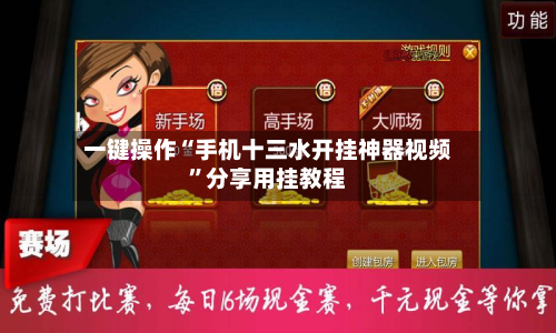 一键操作“手机十三水开挂神器视频”分享用挂教程-第2张图片