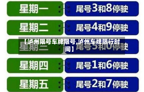 【泸州限号车牌限号,泸州车牌限行时间】