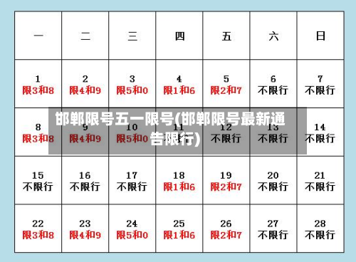 邯郸限号五一限号(邯郸限号最新通告限行)-第2张图片