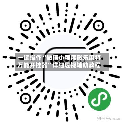 一键操作“微信小程序微乐麻将万能开挂器”详细透视辅助教程-第3张图片