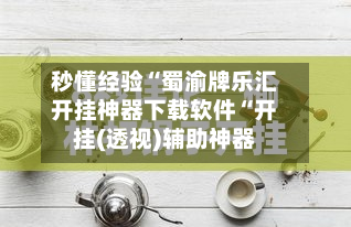 秒懂经验“蜀渝牌乐汇开挂神器下载软件“开挂(透视)辅助神器