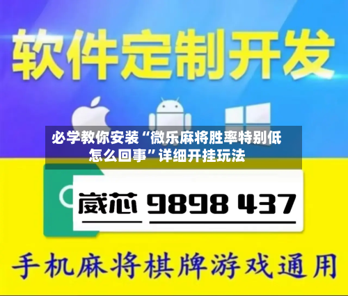 必学教你安装“微乐麻将胜率特别低怎么回事”详细开挂玩法-第2张图片