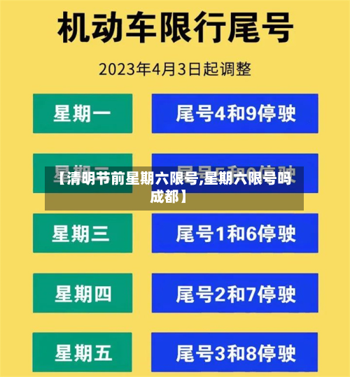 【清明节前星期六限号,星期六限号吗成都】