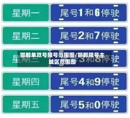 邯郸单双号限号范围图/邯郸限号主城区范围图