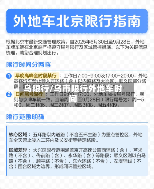 乌限行/乌市限行外地车时间