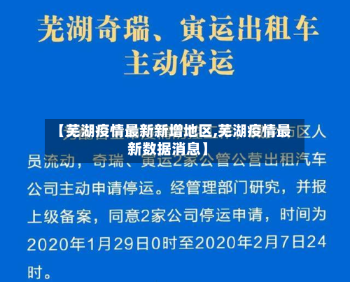 【芜湖疫情最新新增地区,芜湖疫情最新数据消息】-第3张图片