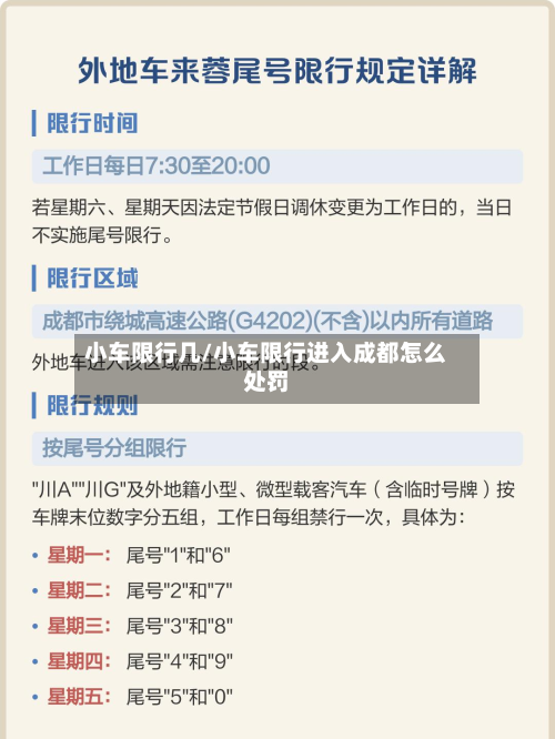 小车限行几/小车限行进入成都怎么处罚-第2张图片