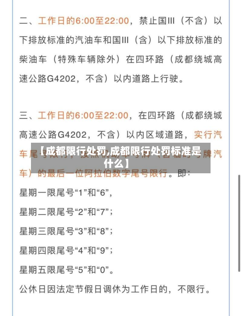 【成都限行处罚,成都限行处罚标准是什么】