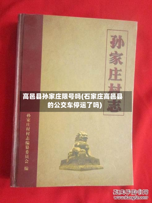 高邑县孙家庄限号吗(石家庄高邑县的公交车停运了吗)