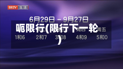 呃限行(限行下一轮)