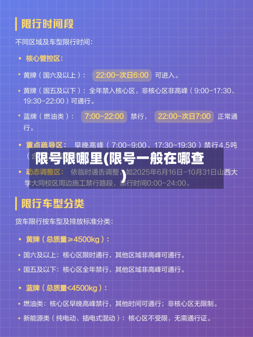 限号限哪里(限号一般在哪查)-第2张图片