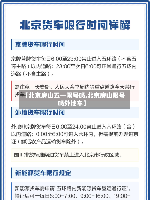 【北京房山五一限号吗,北京房山限号吗外地车】-第2张图片