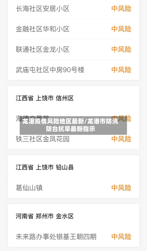 龙港疫情风险地区最新/龙港市防汛防台抗旱最新指示-第2张图片
