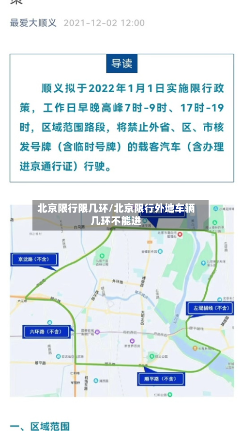 北京限行限几环/北京限行外地车辆几环不能进-第2张图片