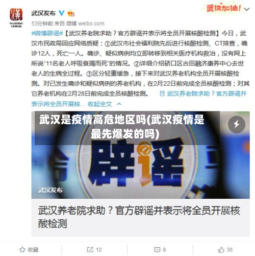 武汉是疫情高危地区吗(武汉疫情是最先爆发的吗)-第3张图片