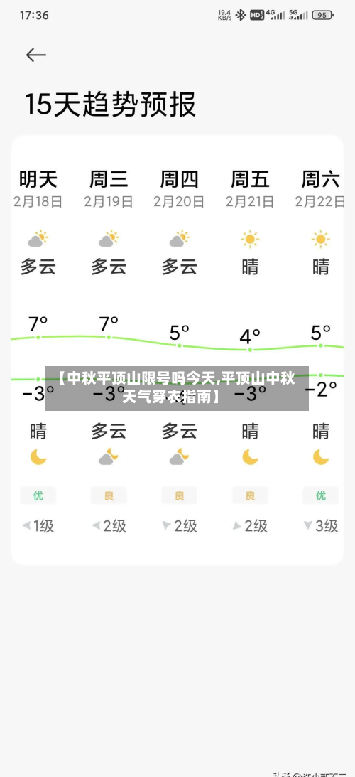 【中秋平顶山限号吗今天,平顶山中秋天气穿衣指南】-第2张图片