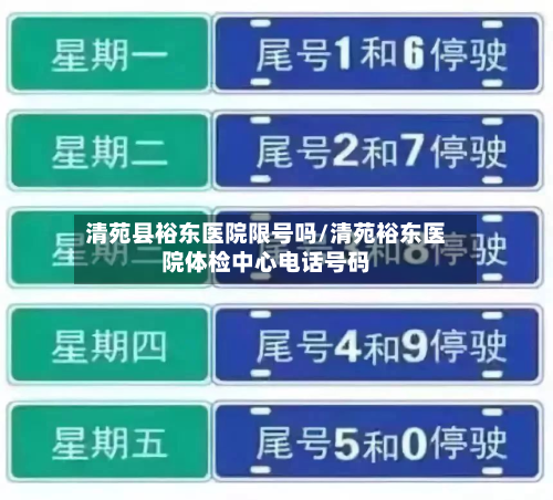 清苑县裕东医院限号吗/清苑裕东医院体检中心电话号码-第3张图片
