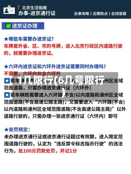 1几限行(6几号限行)-第2张图片