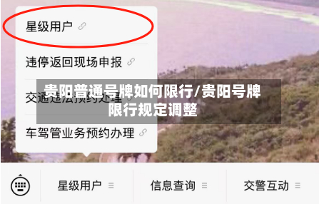 贵阳普通号牌如何限行/贵阳号牌限行规定调整