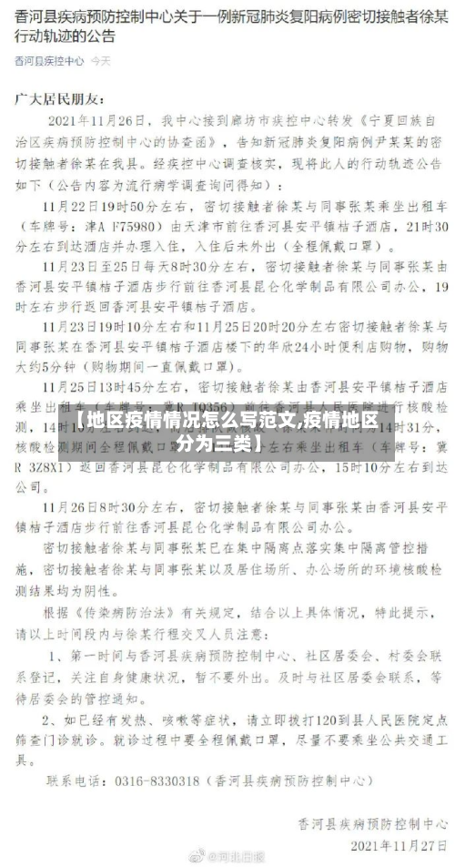 【地区疫情情况怎么写范文,疫情地区分为三类】