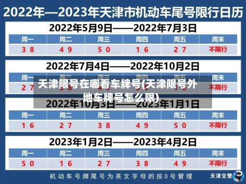 天津限号在哪看车牌号(天津限号外地车牌号怎么限)