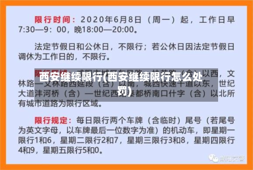 西安继续限行(西安继续限行怎么处罚)