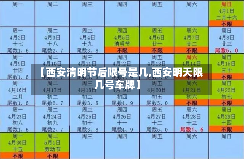 【西安清明节后限号是几,西安明天限几号车牌】