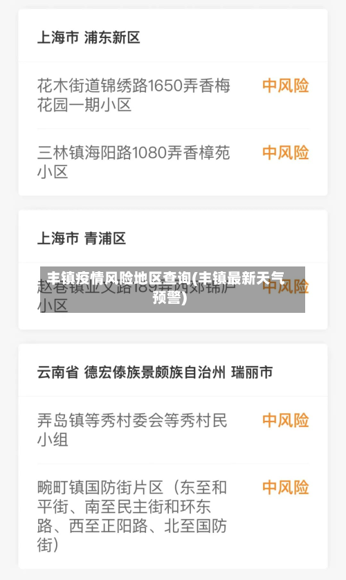 丰镇疫情风险地区查询(丰镇最新天气预警)-第2张图片