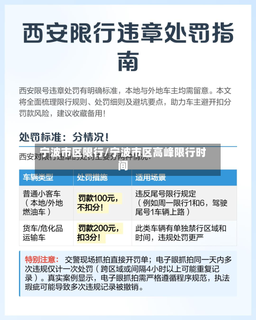 宁波市区限行/宁波市区高峰限行时间-第2张图片