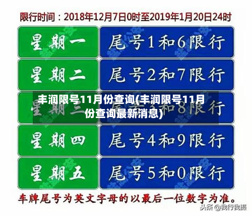 丰润限号11月份查询(丰润限号11月份查询最新消息)-第2张图片