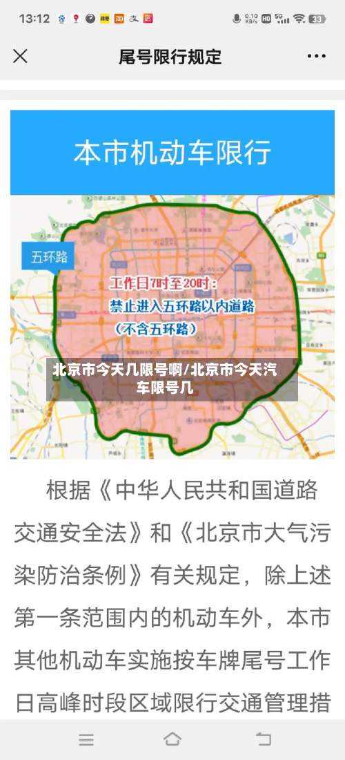 北京市今天几限号啊/北京市今天汽车限号几