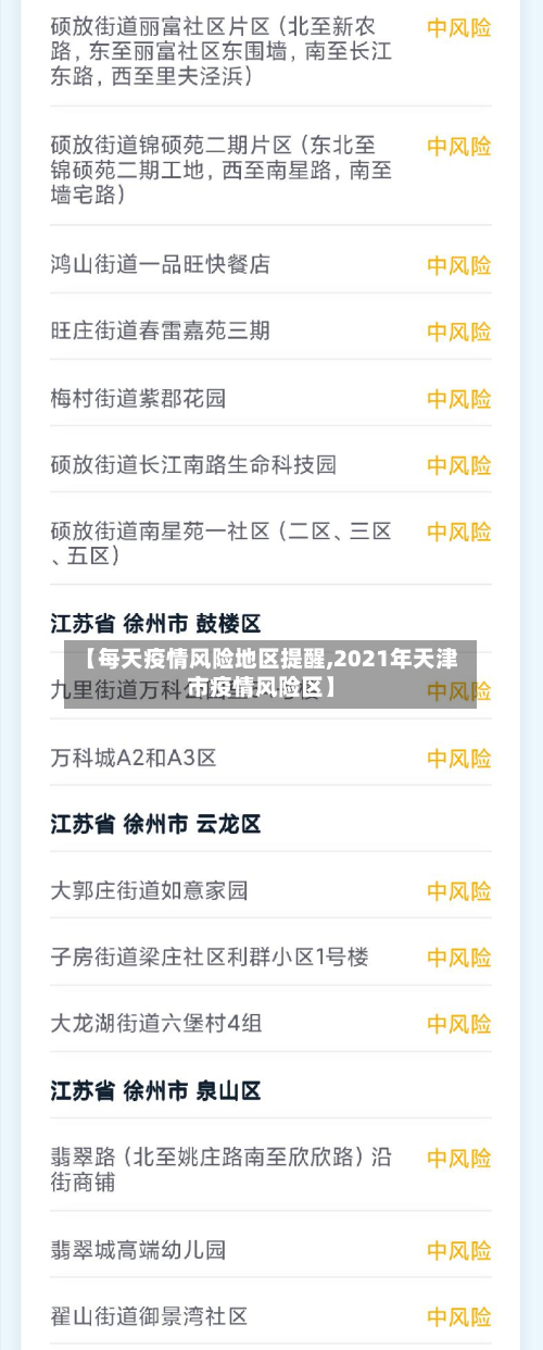 【每天疫情风险地区提醒,2021年天津市疫情风险区】-第2张图片