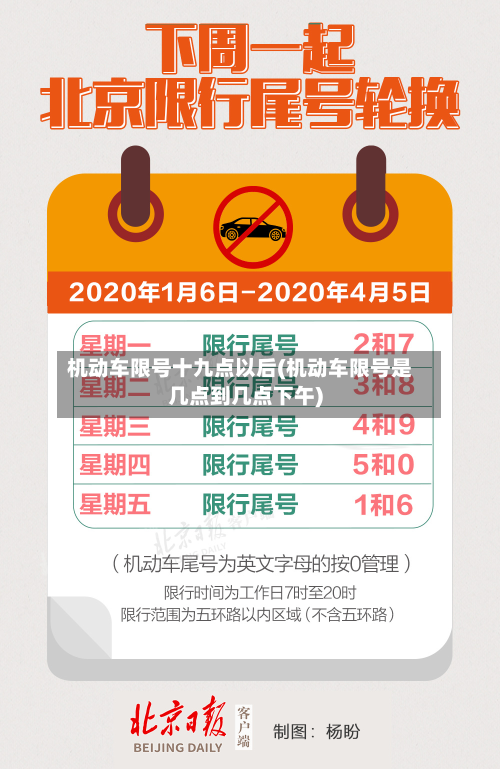 机动车限号十九点以后(机动车限号是几点到几点下午)