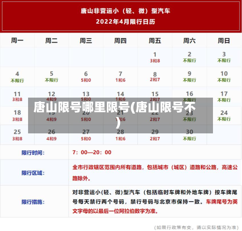 唐山限号哪里限号(唐山限号不)