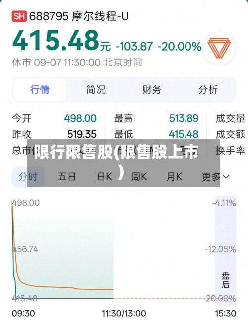 限行限售股(限售股上市)