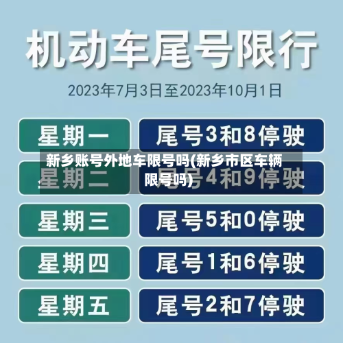 新乡账号外地车限号吗(新乡市区车辆限号吗)-第2张图片