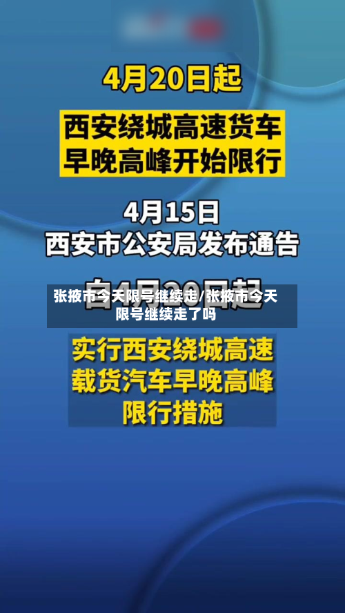 张掖市今天限号继续走/张掖市今天限号继续走了吗
