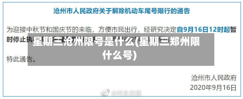 星期三沧州限号是什么(星期三郑州限什么号)-第3张图片