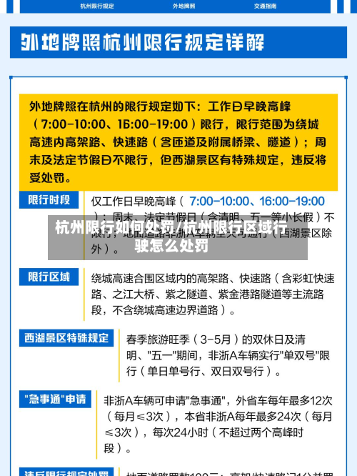 杭州限行如何处罚/杭州限行区域行驶怎么处罚-第2张图片