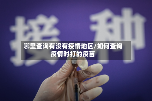 哪里查询有没有疫情地区/如何查询疫情时打的疫苗