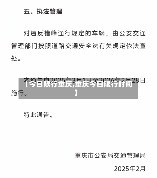 【今日限行重庆,重庆今日限行时间】-第2张图片