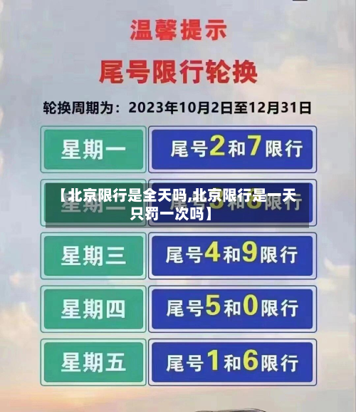 【北京限行是全天吗,北京限行是一天只罚一次吗】-第3张图片